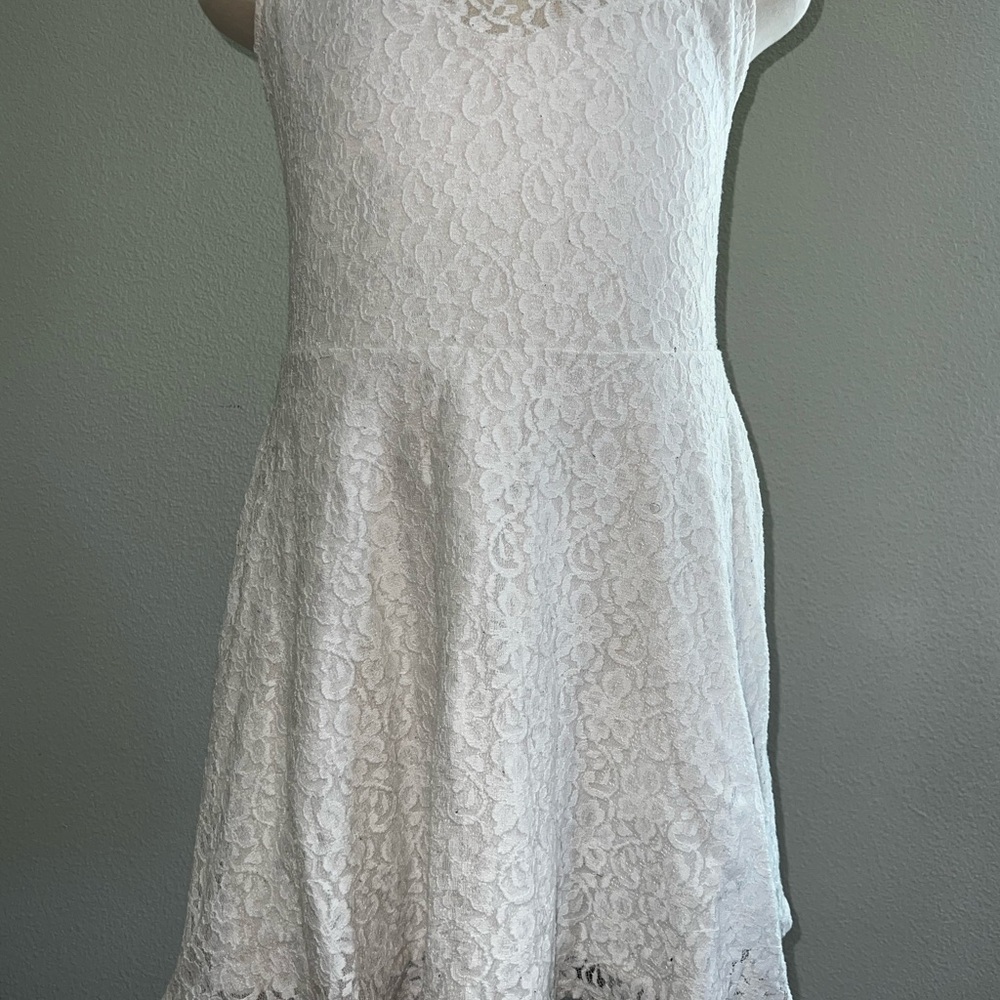 VINTAGE Hollister Elegant White Lace Dress